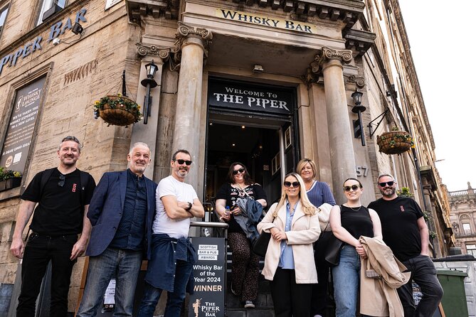 Explore Glasgow: Scottish Rogue Whisky Walking Pub Crawl - The Piper Whisky Bar, Where Scotch Meets Ease