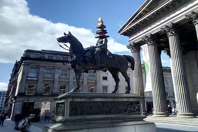 Gander Walking Tours in Glasgow - Royal Exchange Square to the Duke of Wellington cone tradition