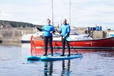 Stand Up Paddleboarding Lesson in Historic Portknockie Harbour
